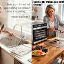 Dehydrators Tray Liners: 10-Pack 14x21 inch Mesh Silicone Dehydrator Sheets - Max Airflow, Non-stick & BPA free