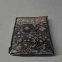 Black Washable 2x3 Entry Rug, Small Rugs for Entryway Kitchen Bathroom Door Mat Indoor Entrance, Non Slip Rubber Backing, Stain & Fade Resistant, Ashen Charcoal Floral Farmhouse Decor