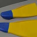 Sporti Essential Floating Swim Fins (Color) - Youth 4-5 / W 6 (YellowBlue)