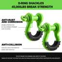 Off Road Recovery Kit, 10 Ton Heavy Duty Snatch Block Pulley and 3" x8' Tree Saver Strap with 2pc D Ring Shackles, Heavy Duty Recovery Winching Accessories