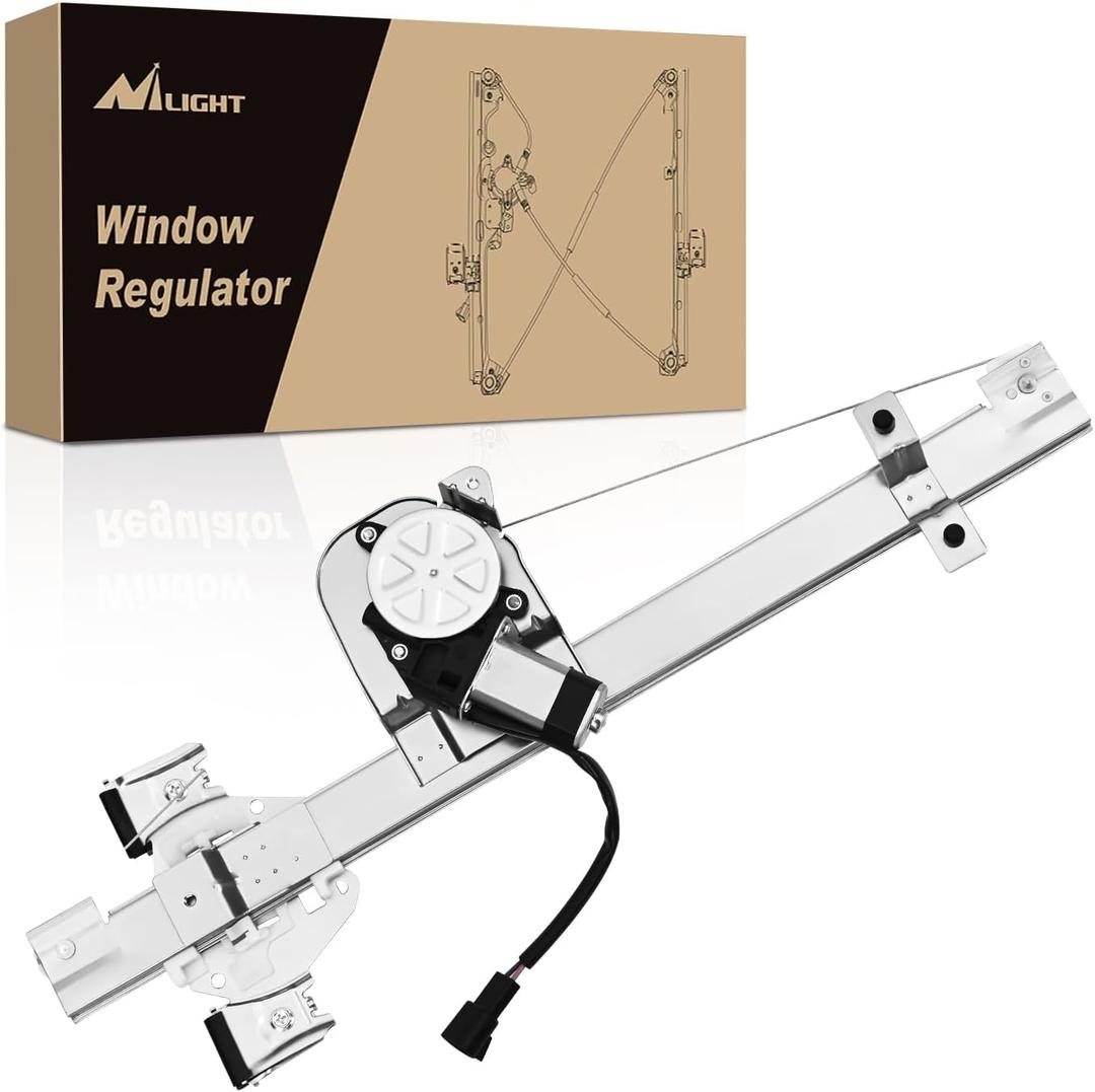 Nilight Power Window Regulator/Motor Rear Passenger Side Compatible with Chevrolet Silverado/GMC Sierra 1500 2500 HD 3500 HD 2007 2008 2009 2010 2011 2012 2013,Rear Right,741-389