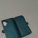 Defencase for iPhone 16 Pro Max Magnetic Wallet Case Compatible with Magsafe with RFID Blocking Zipper Strap Card Holder for Women PU Leather Detachable Case for iPhone 16 Pro Max (6.9"), Blue Green