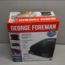 George Foreman 4-Serving Removable Plate Electric Grill and Panini Press, George Tough Non-Stick Coating, Drip Tray Catches Grease, Black