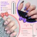 5 x 5 Pcs Heart Magnet for Cat Eye Gel Polish, Cat Eye Magnetic Nail Art Tool SetMagnet Sticks with Y-Shaped Guide for Nails, Magnetic Nail Art Tool for Stunning Cat Eye Effect, DIY Manicure Kit