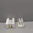 DOYOLLA Christmas Stocking Holders Set of 4, Marble Stocking Holders for Mantle Fireplace Hanger Hooks Holiday Mantel Garland Clips Metal Grips (White)