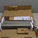 Silver Curtain Rods 2 Pack, New Splicing Rods for Windows 48 to 84 Inch, Single Drapery Rod with Netted Finials, Antique Silver