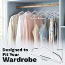 30 Pack Plastic Clothes Hangers, Non-Slip Slim Coat Hangers with 360 Swivel Hook, Space-Saving Heavy Duty Hangers for Shirts, Pants, Suits(White)