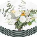 Round Mirror Centerpieces for Tables Decorations, 6PCS 12inch Acrylic Circle Mirror Centerpieces Mirror Tray Candle Plate Centerpiece for Wedding Centerpieces for Table Decorations Wall Decor