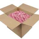 Hampton Distribution Light Pink Crinkle Paper Filler, 2lb Shredded Paper for Gift Baskets, Weddings & Birthdays