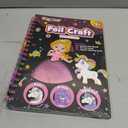 FUNNYB&G Foil Art Craft Kit for Girls 4-10 Years Old: Mess-Free & No-Glue, Create 16 Sparkly Princess Unicorn Pictures – Perfect Travel Toy & Birthday Gift for Kids (Princess), 15 cm x 25 cm