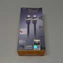 TITAN 8K HDMI 2.1 Cable, 6 ft Braided Cord, Amber LED Light Strip, Ultra High-Speed Cable with HDR, VRR & QMS, 48 GBPS, Black, 60866