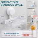 TAILI Soap Dish for Shower, Bar Soap Holder,Suction Visible Indicator,White