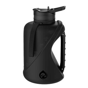 Half Gallon Water Bottle with 2-In-1 Straw Lid，Dishwasher Safe，Easy Clean，BPA-Free，Durable Solid No-Slip Handle for Gym，Work and Outdoor Sport