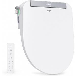 Electric Bidet Toilet Seat for Elongated Toilets, Side Control Panel
Warm Air Dryer, LED Display, Self-Cleaning Nozzle, Rear & Feminine Wash, Soft Close Lid, LED Night Light, Side Control Panel