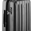 DELSEY PARIS Titanium Hardside Expandable Luggage with Spinner Wheels, Black, Carry-On 21 Inch
