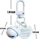 Heart Bell Keychains with Open Jump Buckle, Painted Metal Keychain Decor for Bag Purse Keys, DIY White Keychain Accessories with Heart Charm Bell (White)