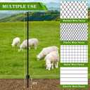 10 Pack Metal Fence Post, 6FT Heavy Duty U-Post for Wire Fence, No Dig T Posts Garden Fencing Stakes for Temporary Fencing, Electric Fence Wire, Corner Anchor