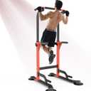 Z ZHICHI Pull Up Dip Station For Home Gym Strength Training Fitness Workout Station Chin-Ups Push-Ups Pull-Ups Dip-Ups 330LBS T055CDC