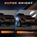 60 Inch Tailgate Light Bar, Aluminum Frame Triple Row LED Tailgate Light Strip for Truck, Pickup,Trailer with Full Function Red Brake White Reverse Amber Turn Signal Double Flash Light