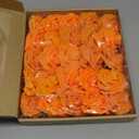 N&T NIETING Artificial Roses Flowers, Fake Glitter Flowers Burnt Orange Roses Perfect for DIY Wedding Bridal Bouquets Centerpieces Bridal Shower Party Home Flower Arrangement Decorations, 25Pcs