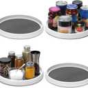 2 Pack, 12-Inch Non-Skid Lazy Susan Organizers - Turntable Rack for Pantry Organization and Storage, Kitchen, Fridge, Cabinets, Bathroom Makeup Vanity Countertop, Under Sink Organizing, Spice Rack