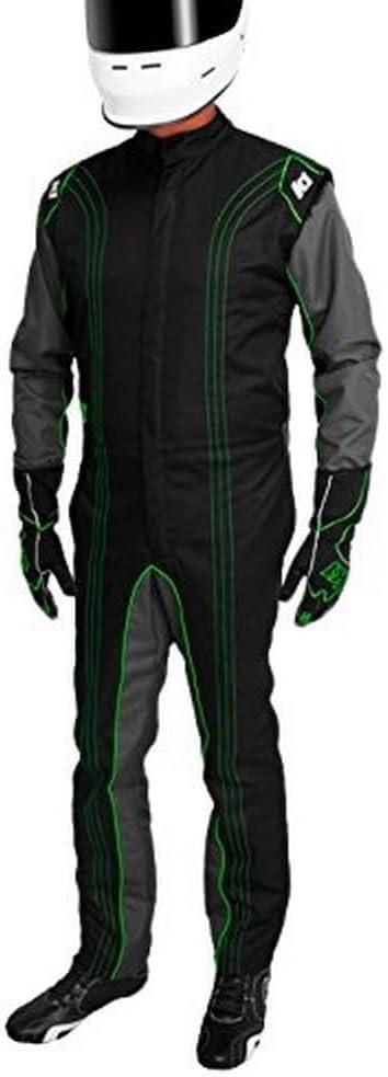 K1 Race Gear CIK/FIA Level 2 Approved Kart Racing Suit (Green, Large)