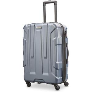 Samsonite Centric Hardside Expandable Luggage with Spinner Wheels, Blue Slate, Checked-Medium 24-Inch