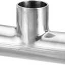 PATIKIL Pipe Fitting Equal Tee, 25mm(1") OD T Joint Splitter Fitting Butt Weld Tee Equal Welding 3 Way Stainless Steel Connector T Shape Pipe Splitter for HVAC System