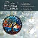 9 x Irish Ornament 2025, The Celtic Tree of Life Ornament  Balance, and Renewal  Artistic Round Hanging Keepsake for Spiritual Dcor, Holiday Tree, and Year-Round Blessings