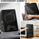 Portable Induction Cooktop 8 Cooking Modes, 2200W Electric Countertop Touch Panel with Timer, 8 Temp Levels, Low Noise Hot Plate Countertop Burner Stove