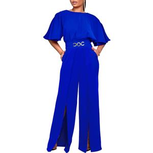 knowfashionstyle Elegant Jumpsuit For Women Dressy Casual Plus Size Wide Leg Pants Formal Jumpsuit Party One Piece Outfits (Large, Blue) knowfashionstyle Elegant Jumpsuit For Women Dressy Casual Plus Size Wide Leg Pants Formal Jumpsuit Party One Piece Outfits (Large, Blue)