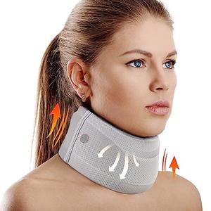 Neck Brace for Neck Pain and Support, Soft Neck Support Relieves Pain & Pressure in Spine for Women & Men, Wrap Align Stabilize Vertebrae Foam Cervical Collar for Sleeping (Grey, M, 3.5" Depth Collar)
