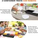Bar Fruit Condiment Caddy With Lid,Bar Garnish Tray Caddy For Bartenders,Plastic Toppings Container For Fruits,Ice Cream,Salad(3 Compartment)