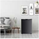 Upright Freezer 3.0 Cu.ft, Compact Mini Freezer with Reversible Single Door, Temperature Control, Removable Shelves, Small freezer Stainless Steel for Dorms Home Office, Black