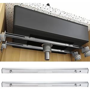 Undermount Sink Brackets, Stainless Steel Adjustable Undermounts Sinks Support, Horizontal Installation Save Space, Heavy Duty Repair System Kit for Kitchen Bathroom (31.5-43 inches/80-110cm)