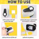 Square Hole Puncher Square Paper Punch Shape Punches for Paper Crafts 0.7 inch Papers Punches 1.5 Squares Punch 1.9 Crafts Puncher for Scrapbooking Card Making