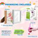 Diamond Art Painting Kits for Kids with Frame,Lily Diamond Art for Kids Ages 4-8-12,Flower Diamond Painting for Kids Beginners 5D Full Drill Gem Art for Kids DIY Crafts for Girls 8-12 (7x7 Inch)