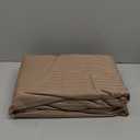 Carressa Linen 100% Egyptian Cotton Deep Pocket California King Striped Fitted Sheet Only - 800 Thread Count Luxury Damask Cal King Fitted Sheet, Soft, Cooling Bottom Sheet 16" Deep Pocket - Taupe