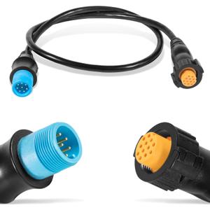 010-12122-10 Adapter, 8-Pin Transducer to 12-Pin Sounder Adapter Cable XID Compatible with Garmin AIRMAR, ECHOMAP Chrip, ECHOMAP UHD, ECHOMAP Ultra, GPSMAP, Striker Transducer and Fish Finder