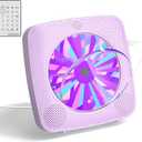 CD Player with Speakers CD Players for Home: Desktop Wall CD Player Bluetooth Portable Kegaudio with Dust Cover FM Radio USB AUX Jack Remote Control (Purple)