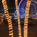 DUOFU365 Orange Neon LED Strip Light, DC 12V 600 SMD2835 LED Neon Rope Lights,Upgraded 16.4ft/5m Led Light Strips Flexible Waterproof for Indoor/Outdoors Home Decoration/DIY(No Power Adapter)