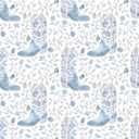 6ft Long Cowgirl Like Me Blue Peel and Stick Wallpaper