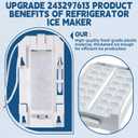 243297609 243297613 Refrigerator Ice Maker Replacement - Compatible with Frigidaire Electrolux, Replaces 603 606 607 (6-Pin) - Upgraded