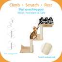 Cat Wall Shelves for Large Cats, 9PCS Solid Pine Cat Wall Furniture Set with House, Ladder Steps & Sisal Scratching Posts, Sturdy Mounted Climbing Shelves for Indoor Cats
