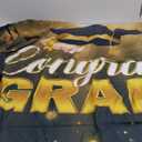 MEHOFOND 8x6ft Graduation Backdrop Gold Black Congrats Grad Photography Background Class of 2025 Congratulations Graduate Party Decorations Banner Glitter Large School Graduation Prom Party Supplie