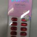 BTArtbox Press On Nails Red  Cat Eye Press On Nails Square for Gifts,Cherry Short Stick On Nails with Glue, Glossy Reusable Nail Tips in 15 Sizes  30 Soft Gel Fake Nails Kit, Hot Love