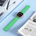 Magnetic Link Solo Loop Sport Bands Compatible with Apple Watch Band Ultra 2/Ultra SE Series 9/8/7/6/5/4/3/2/1 Silicone iWatch Band 49mm 45mm 44mm 42mm 41mm 40mm 38mm Women Men