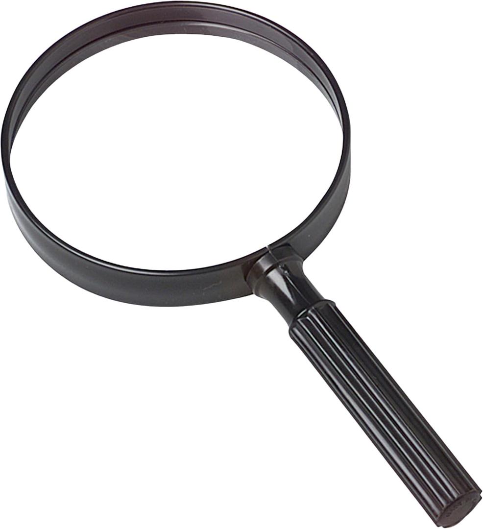 U.S. Toy US Toy One Jumbo 9" Plastic Magnifying Glass, Black