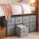 Weysat Stackable Under Dorm Bed Storage Container, 17.7'' x 42.2'' Gray