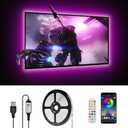 Led Light for TV Backlight, 16.4ft/5m RGB+W Behind TV Bias Lighting,USB Powered Led Strip Lights for HDTV PC Computer,Music Sync & Timer,Gaming Room Bedroom Decor Immersive Home Theater